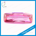 China wholesale enough stock cz baguette cut pink cubic zirconia gemstone price